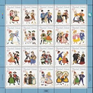 US 1081 Trust Territories Marshall Islands NH VF Costumes Sheet