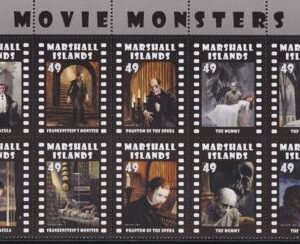 US 1095 Trust Territories Marshall Islands NH VF Movie Monsters Block