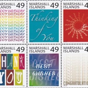 US 1101 Trust Territories Marshall Islands NH VF Greetings Block