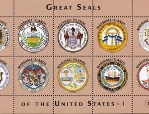 US 1134 Trust Territories Marshall Islands NH VF Great Seals Of 50 States Sheet 1; DE, etc