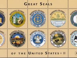 US 1135 Trust Territories Marshall Islands NH VF Great Seals Of 50 States Sheet 2; NY, etc