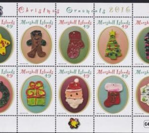 US 1145 Trust Territories Marshall Islands NH VF Christmas Ornaments Sheets Of 10