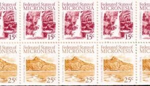 US 36b Trust Territories Micronesia NH VF 15¢/25¢ Bklt. Pane(1988)