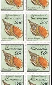 US 88a Trust Territories Micronesia NH VF 25-cent Bklt. Pane (1990)