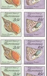 US 88b Trust Territories Micronesia NH VF 15/25-cent Bklt. Pane (1990)