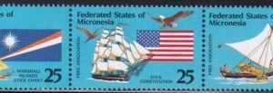 US 124-26 Trust Territories Micronesia NH VF Micronesia/Marshall's/U.S
