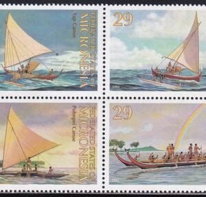 US 173-76 Trust Territories Micronesia NH VF Pacific Canoes