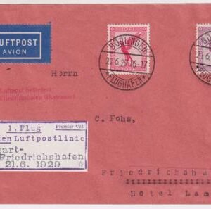 Germany 1929 First Flight Cover Stuttgart - Friedrichshafen