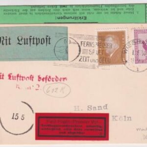 Germany 1930 First Flight Card Weisbaden - to Köln