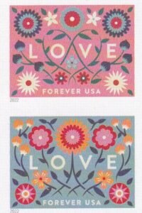 US 5660-61b Modern Imperf Love-Flowers Pair