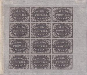 US 10X2a Reprint Early Classics Unused XF Full Sheet Of The 1898 Reprint - Scarce + Undervalued - No Gum As Issue With Printed Letters On Reverse