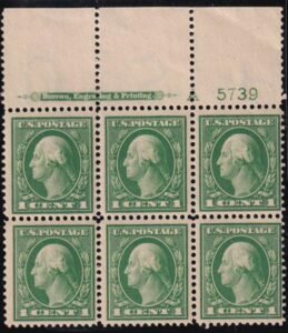 US 374 Washington / Franklin Mint H F+ Plate Block