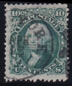 US 96 Fancy Cancel Used F+ Natural Irregular Perfs At Bottom NY CDS Cancel