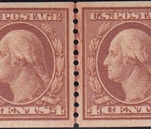 US 495 Washington / Franklin Mint NH VF-XF Line Pair, Pristine