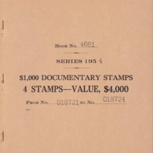 US R684a Revenue Booklet NH F-VF Complete Bklt - Pristine - Panes Of 4 w/ Receipt Tab