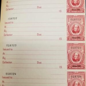 US R684a Revenue Booklet NH F-VF Complete Bklt - Pristine - Panes Of 4 w/ Receipt Tab