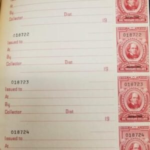 US R684a Revenue Booklet NH VF-XF Complete Bklt - Pristine - Panes Of 4 w/ Receipt Tab