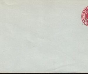 US U457a Postal Card XF Entire Die 5 On Blue, St. Louis Surcharge Signed Marcus White Under Flap. WMK 22, Size 10. Knife 58.