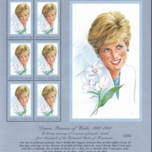 US 273 Trust Territories Micronesia NH VF Princess Diana Full Sheet Of 6