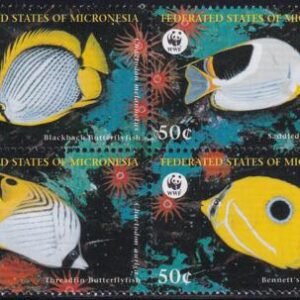 US 274 Trust Territories Micronesia NH VF WWF, Butterfly Fish