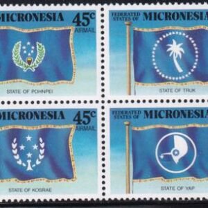 US C39-42 Trust Territories Micronesia Airmail NH VF Federated State Flags(1989)