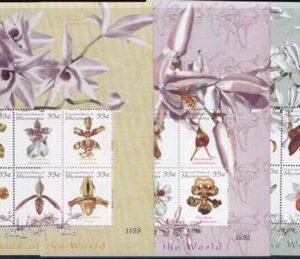 US 365-67 Trust Territories Micronesia NH VF Orchids M/S