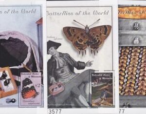 US 374-76 Trust Territories Micronesia NH VF Butterflies S/S
