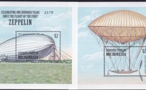 US 391-92 Trust Territories Micronesia NH VF Zeppelins & Airships S/S