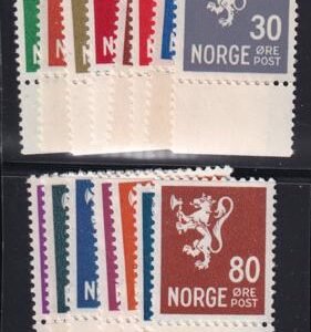 Norway 192-202A NH VF Missing 6 Low Values 187-91, 193