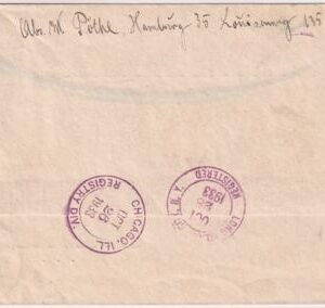Germany 1933 Zeppelin Chicago Flight Cover with C43 + C44