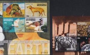 US 420-21 Trust Territories Micronesia NH VF Environment, 1-Earth M/S