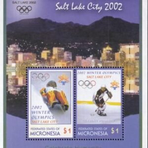 US 487a Trust Territories Micronesia NH VF Winter Olympics S/S (Lge Rings)