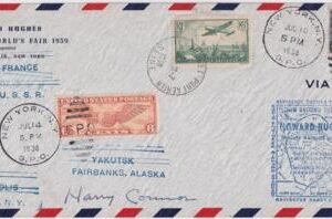 US 1938 Howard Hughes Round the World Cover Signed by Harry Connor