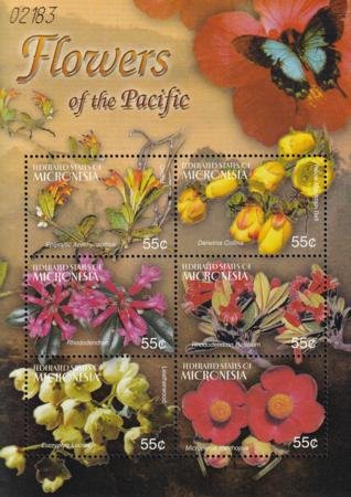 INV-25343itExt_843d67ad-63c3-4952-a0f2-ce1d97d5e1b7 US 609 Trust Territories Micronesia NH VF Flowers Of The Pacific M/S
