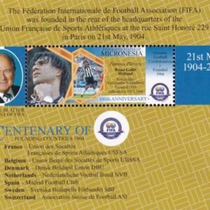 US 612 Trust Territories Micronesia NH VF FIFA Centenary S/S