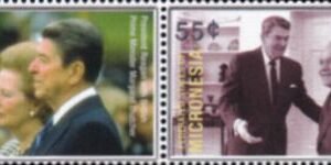 US 634 Trust Territories Micronesia NH VF Ronald Reagan Pair