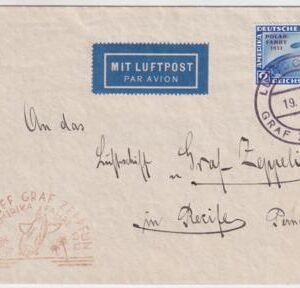Germany 1932 3rd South America Flight , C38 with On Board Cancel