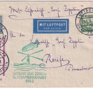 Germany 1932 6th South America Flight with On Board cancels