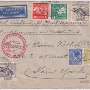 Netherlands 1930 South American Flight Cover to New York