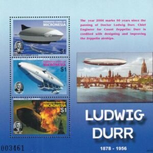 US 725 Trust Territories Micronesia NH VF Ludwig Durr/Zeppelins M/S