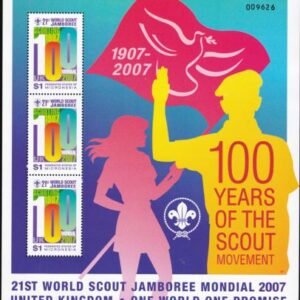 US 727a Trust Territories Micronesia NH VF Scout Centenary M/S Of 3