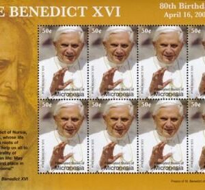 US 729a Trust Territories Micronesia NH VF Pope's 80th Birthday M/S Of 8