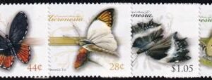 US 812-15 Trust Territories Micronesia NH VF Butterflies