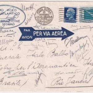 Italy 1930 Balbo Transatlantic Squadron Rome - Rio, Signed by Pilots