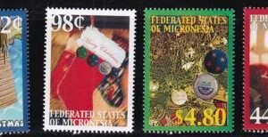 US 843-46 Trust Territories Micronesia NH VF Christmas