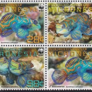 US 848 Trust Territories Micronesia NH VF Nature WWF Block Or Strip