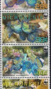 US 848 Trust Territories Micronesia NH VF Nature WWF Block Or Strip