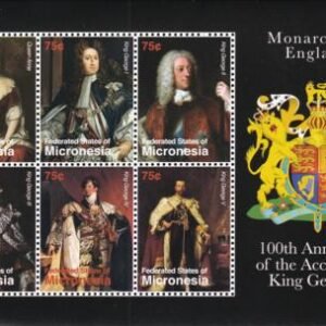 US 890 Trust Territories Micronesia NH VF British Monarchs M/S