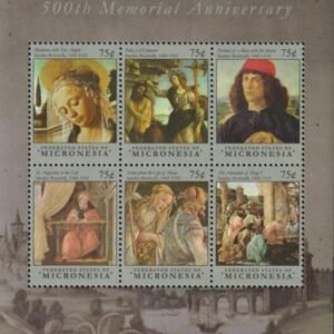 US 891 Trust Territories Micronesia NH VF Botticelli Paintings M/S