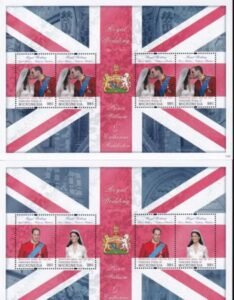 US 933-34 Trust Territories Micronesia NH VF Royal Wedding Sheets